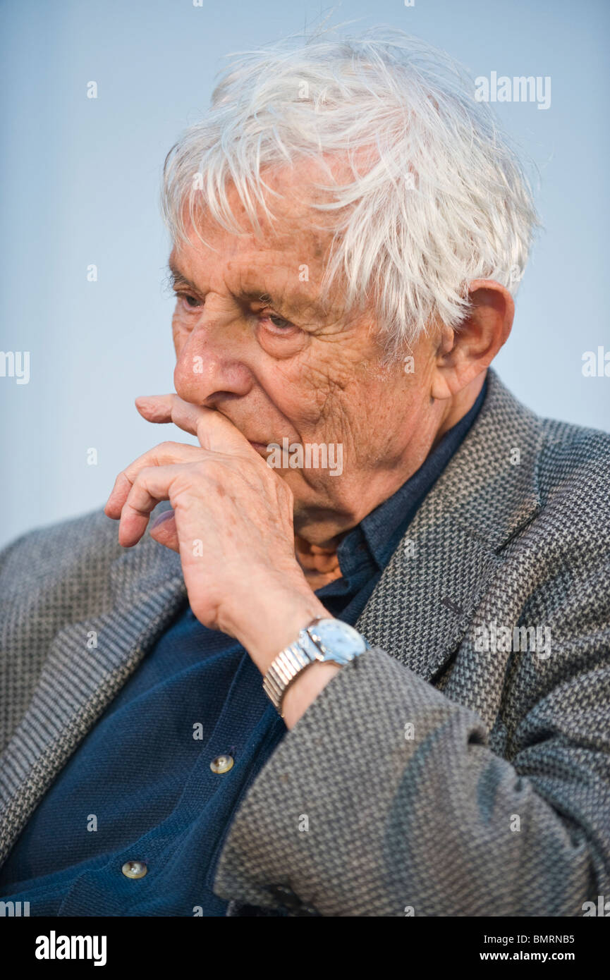 Welsh poet Dannie Abse pictured at Hay Festival 2010 Hay on Wye Powys Wales UK Stock Photo