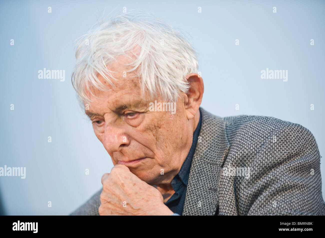 Welsh poet Dannie Abse pictured at Hay Festival 2010 Hay on Wye Powys Wales UK Stock Photo