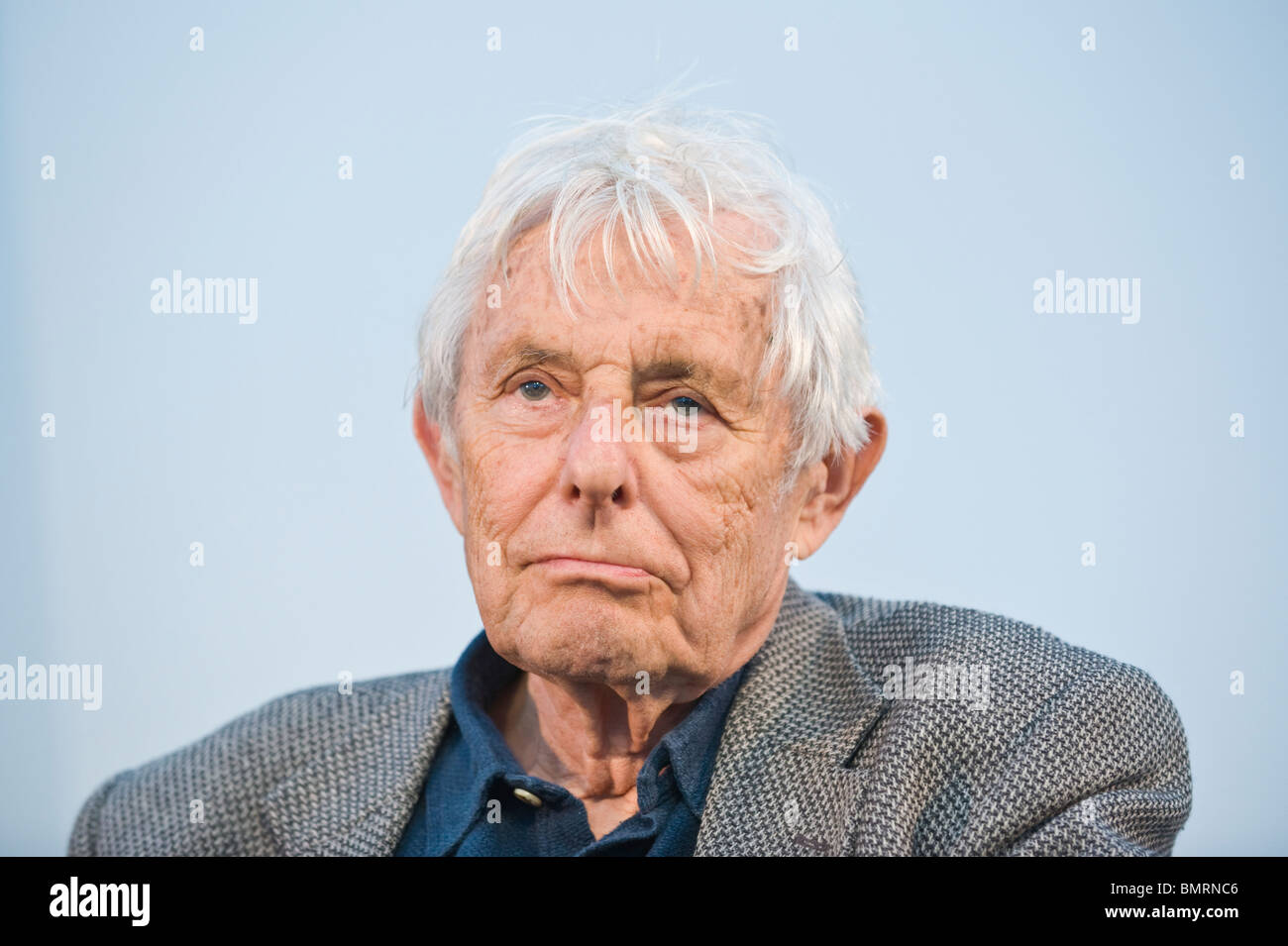 Welsh poet Dannie Abse pictured at Hay Festival 2010 Hay on Wye Powys Wales UK Stock Photo