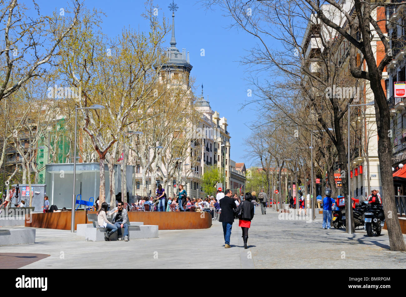 Madrid, Spain. Plaza Santa Barbara Stock