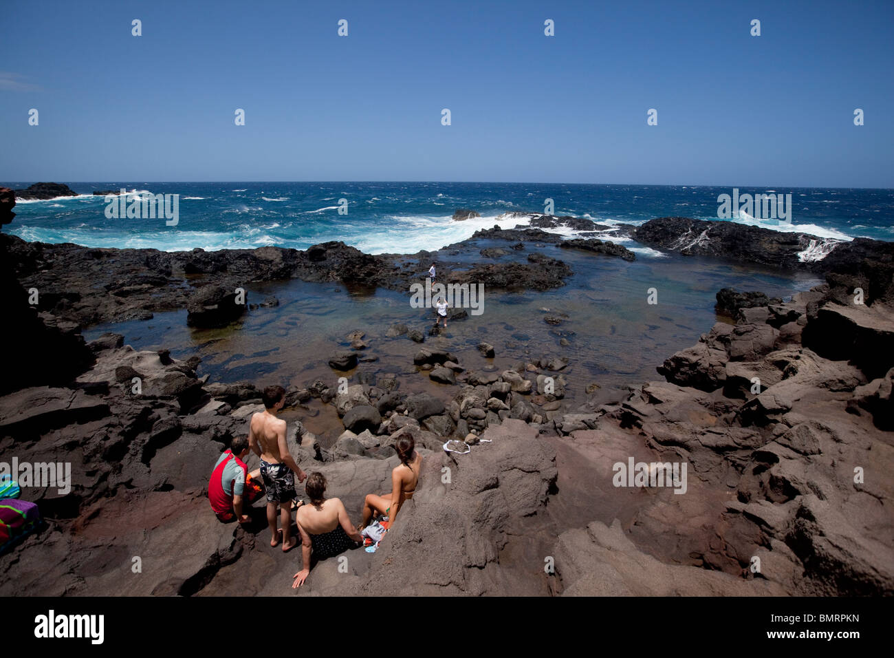 Bellstone tidal pools,aka Olivine Pools, Maui, Hawaii Stock Photo