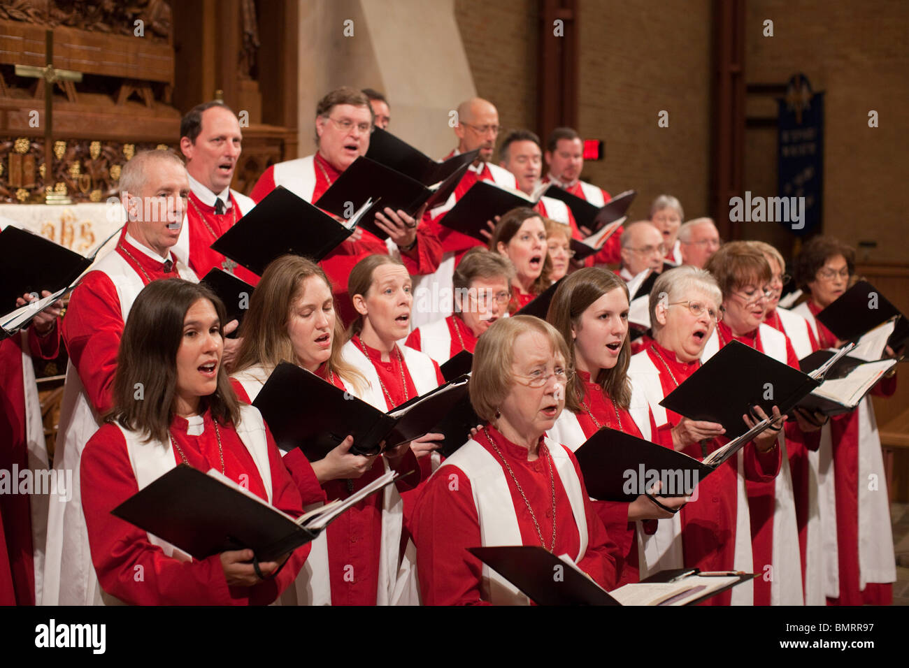 The adult choir of St. Martin's Lutheran Church, an active Evangelical Lutheran Church of