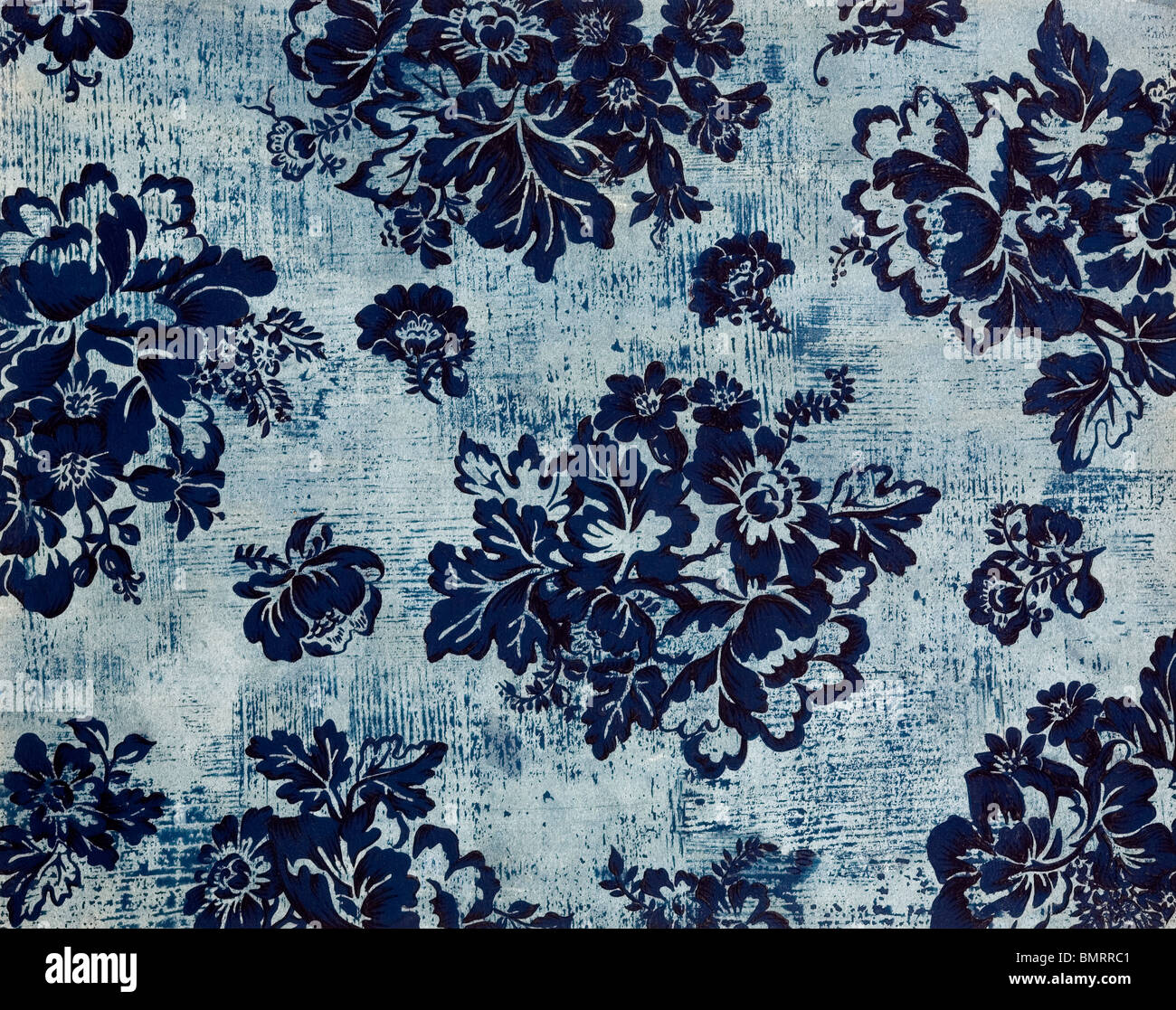 Indigo wallpaper design - photograph of painting (property released) Stock Photo