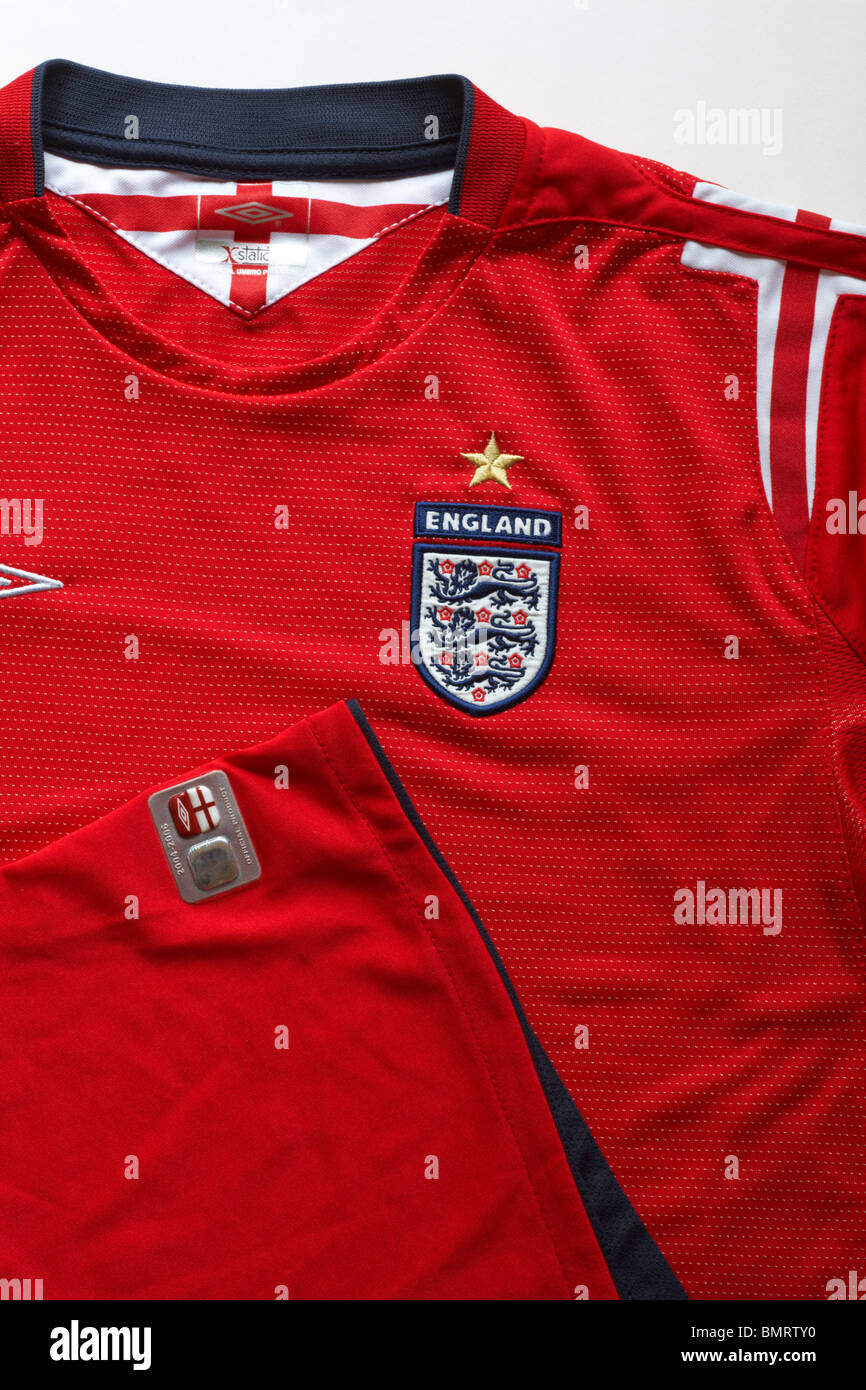 England shirt top with Three Lions Badge on - 3 lions Stock Photo