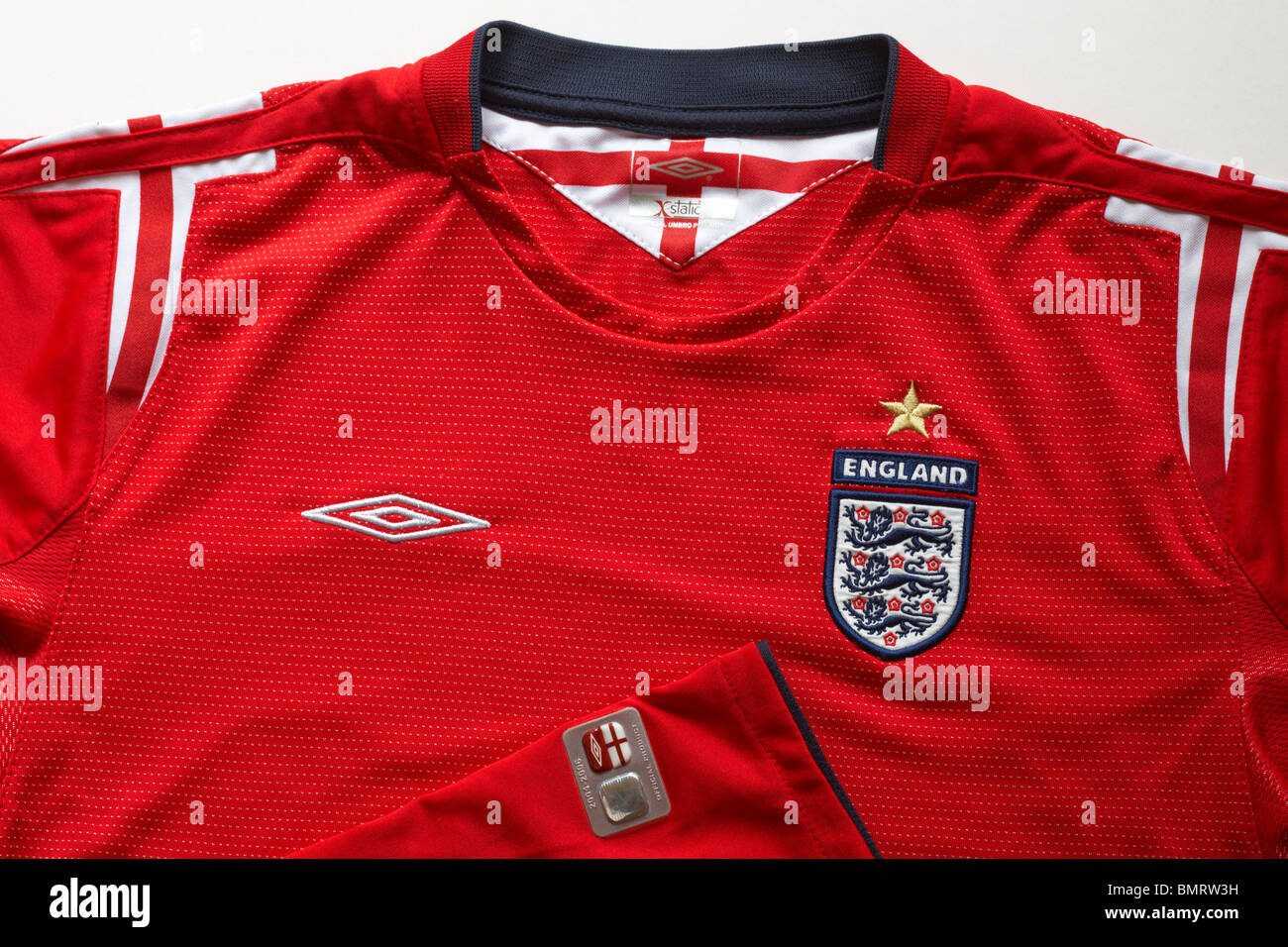 England shirt top with Three Lions Badge on Stock Photo