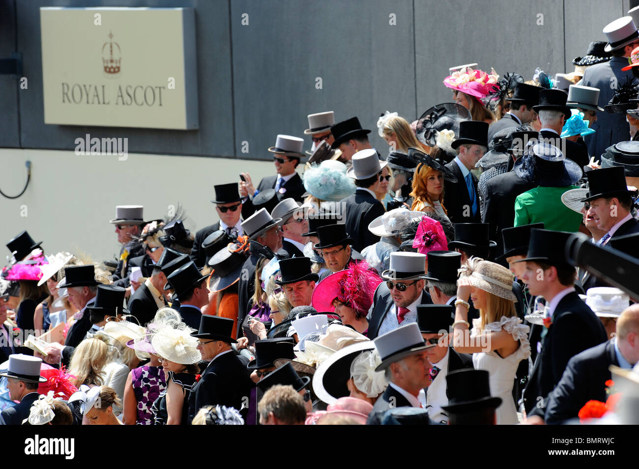 View of race goers in the Royal Enclosure during day three of Royal Ascot 2010 Stock Photo