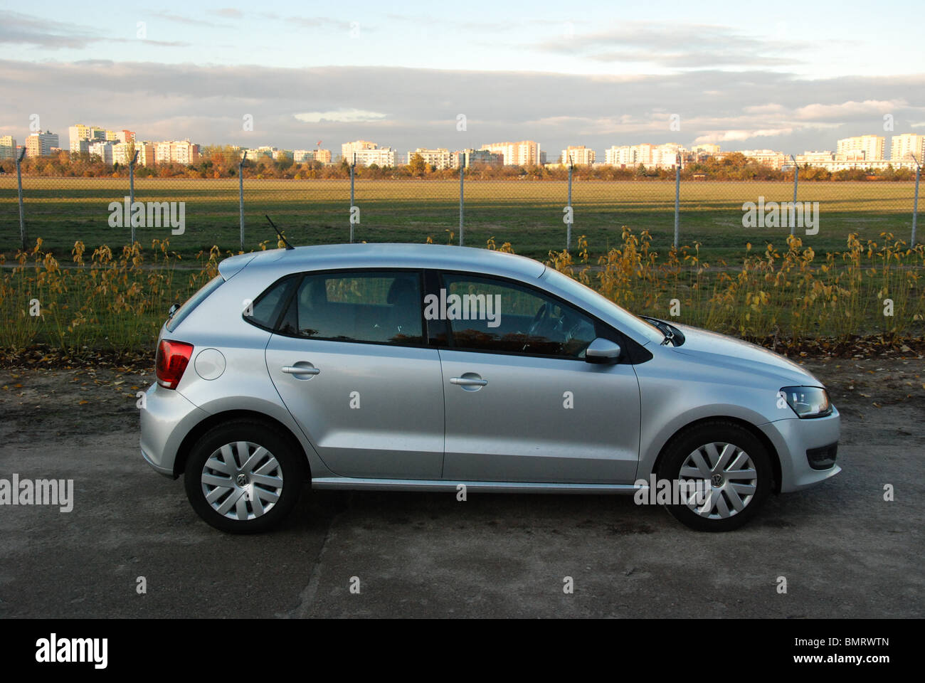 Volkswagen Polo 1.6 TDI - MY 2009 - silver - five doors (5D) - German  subcompact city car - on park space Stock Photo - Alamy