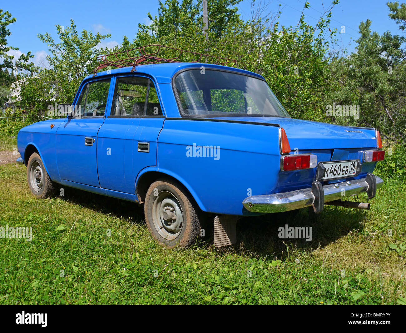 Old Russian car IZH-412, Izhevsk region, Udmurt Republic, Russia Stock Photo