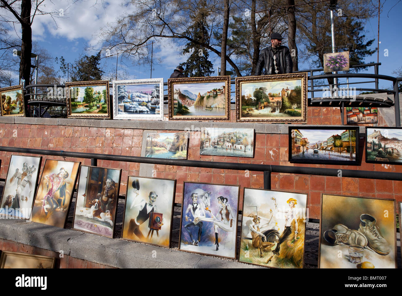 Tbilisi dry bridge flea market, Stock Photo 30030343 Alamy