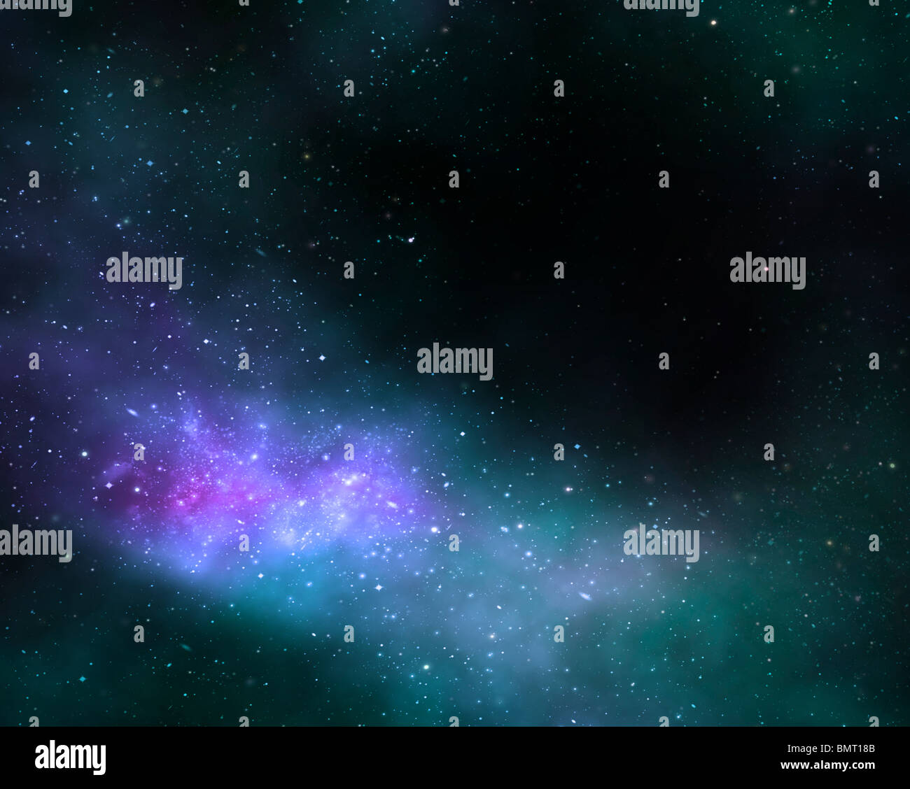 illustration of a deep outer space nebula or galaxy Stock Photo - Alamy