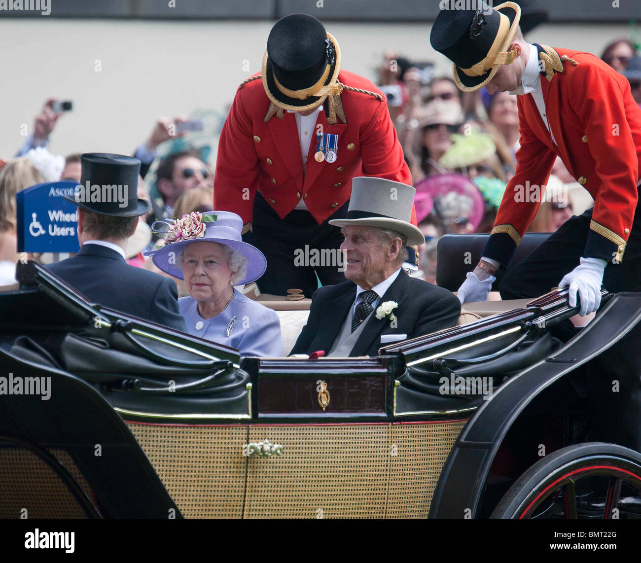 Britain's Queen Elizabeth II at the Royal Ascot 2010 horse race meeting Stock Photo