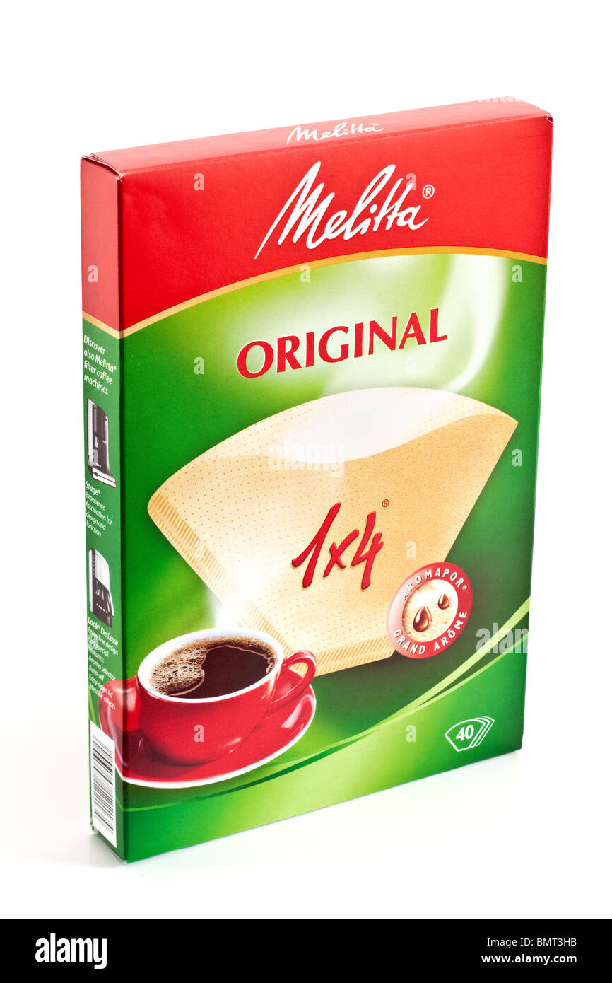 Box of 40 Melitta original coffee paper filters Stock Photo Alamy