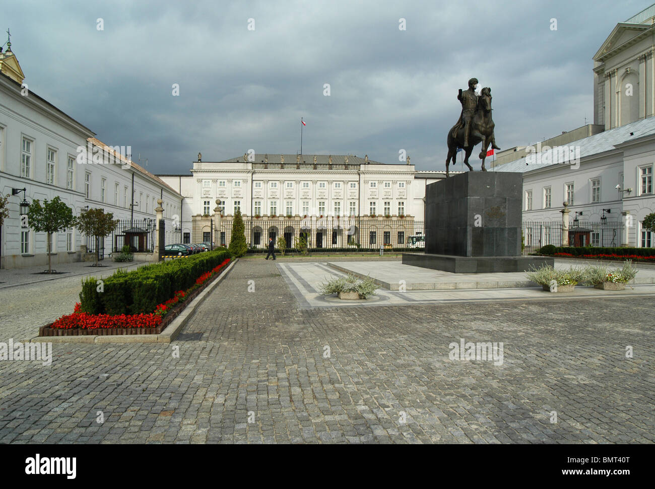 Presidential Palace in Krakowskie Przedmiescie Street, Warsaw, Poland Stock Photo