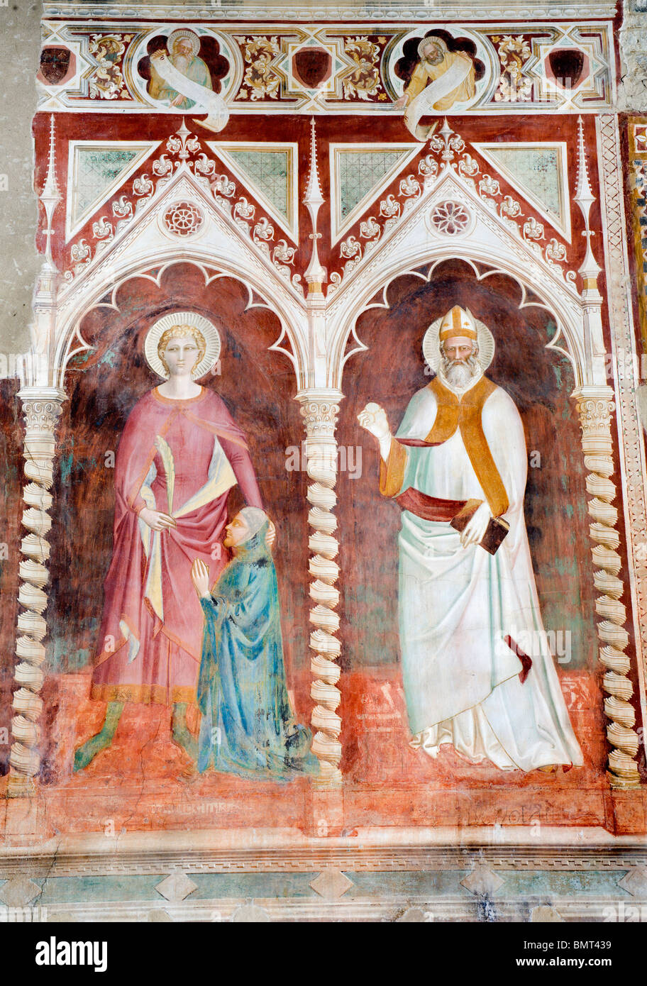 Fresco from Florence church - San Miniato al Monte Stock Photo
