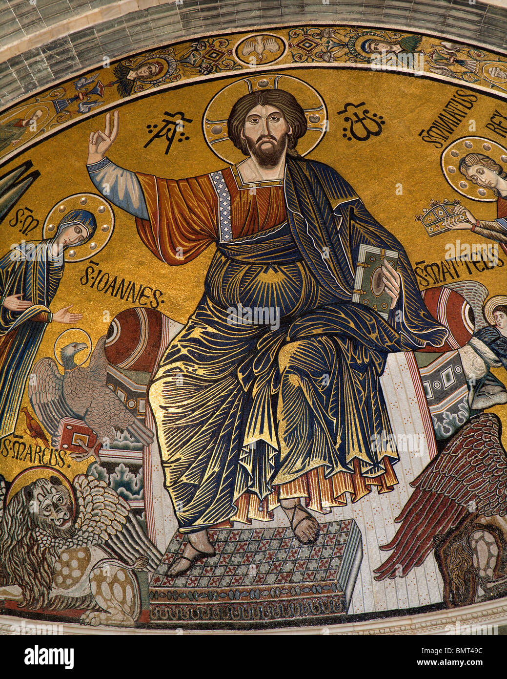 Jesus Christ - Pantokrator from Florence church - San Miniato al Monte Stock Photo