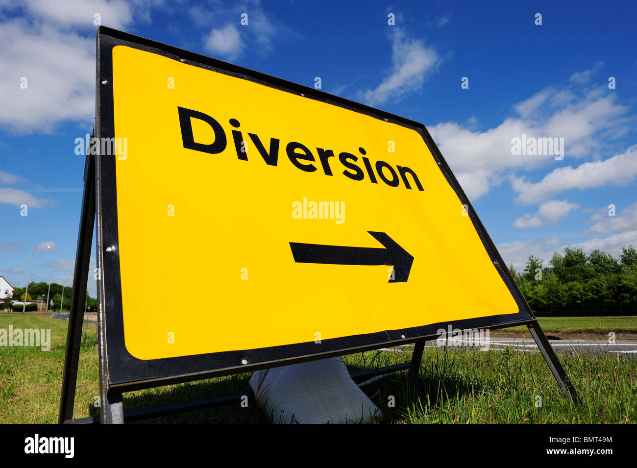 Diversion sign hires stock photography and images Alamy