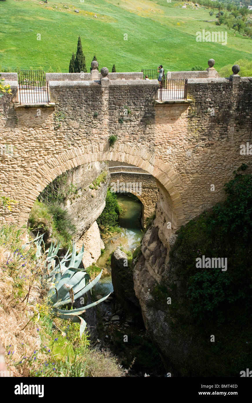 Puente Viejo and Puente de San Miguel, Ronda, Andalucia, Spain Stock Photo