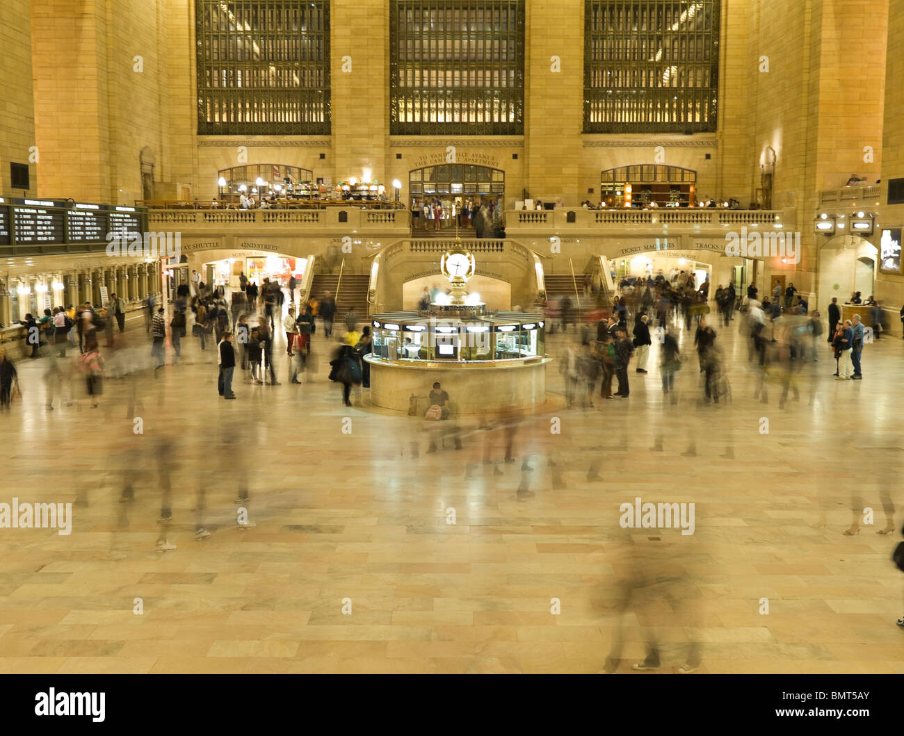 People finding their way through the Grand Central Station in NYC. Stock Photo