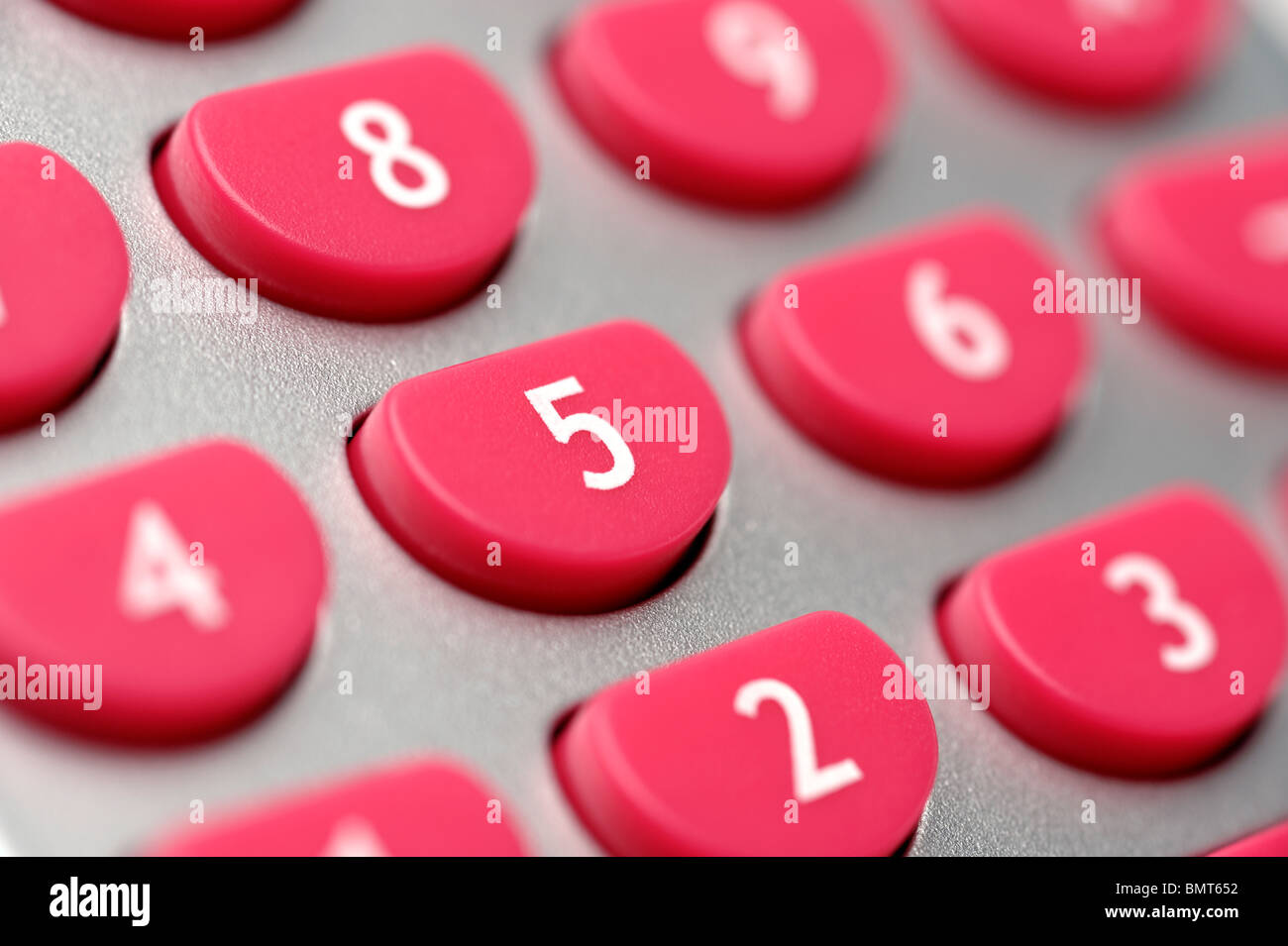 Pink calculator buttons Stock Photo