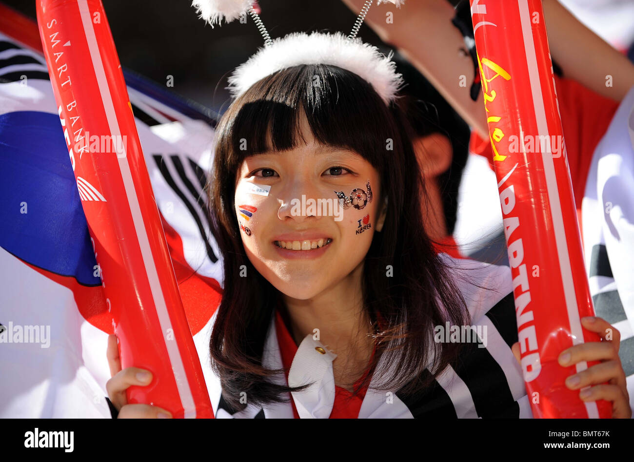 KOREA REPUBLIC FAN KOREA RUPUBLIC FANS SOCCER CITY STADIUM SOUTH AFRICA