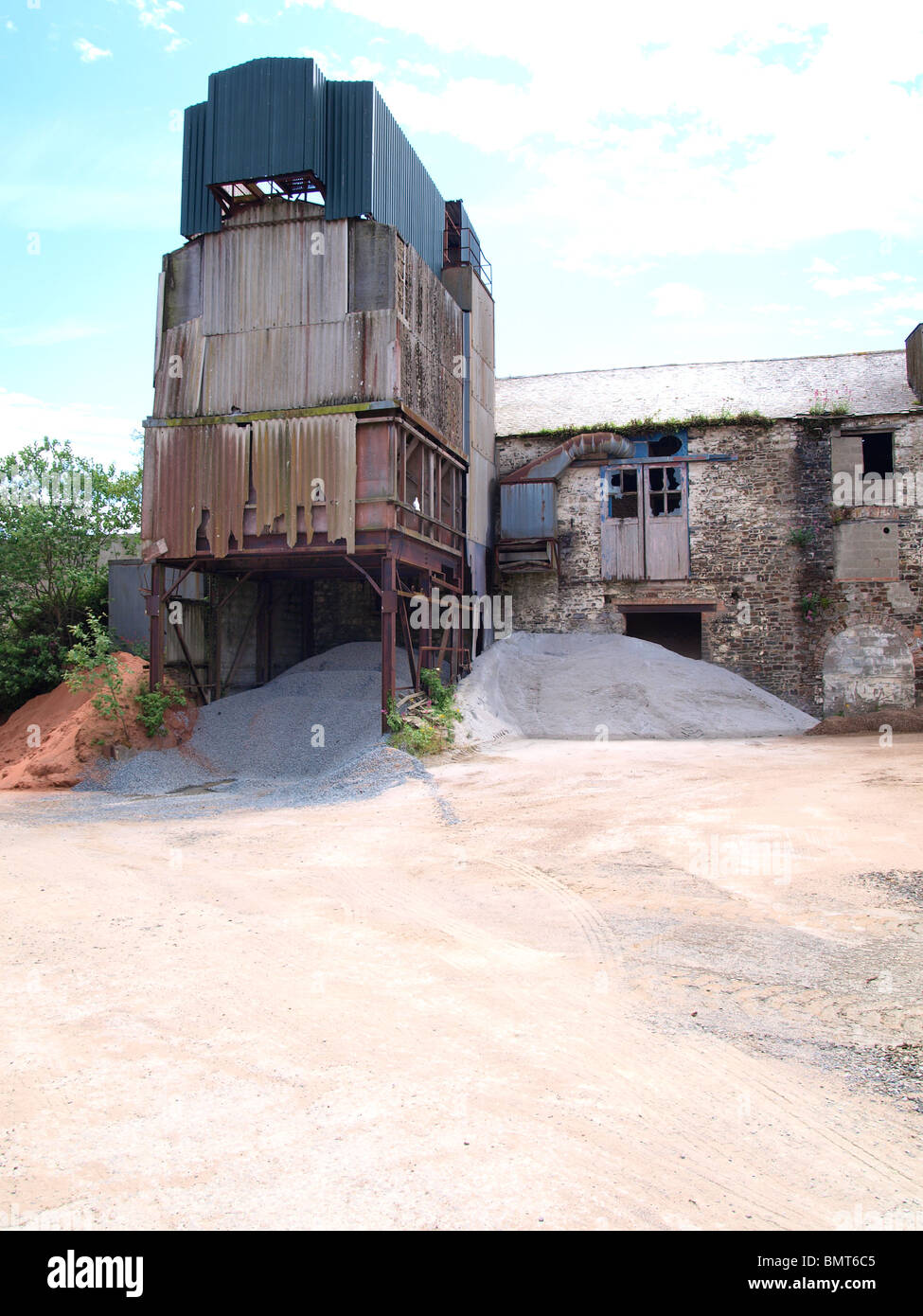 Old derelict factory, Appledore, North Devon Stock Photo