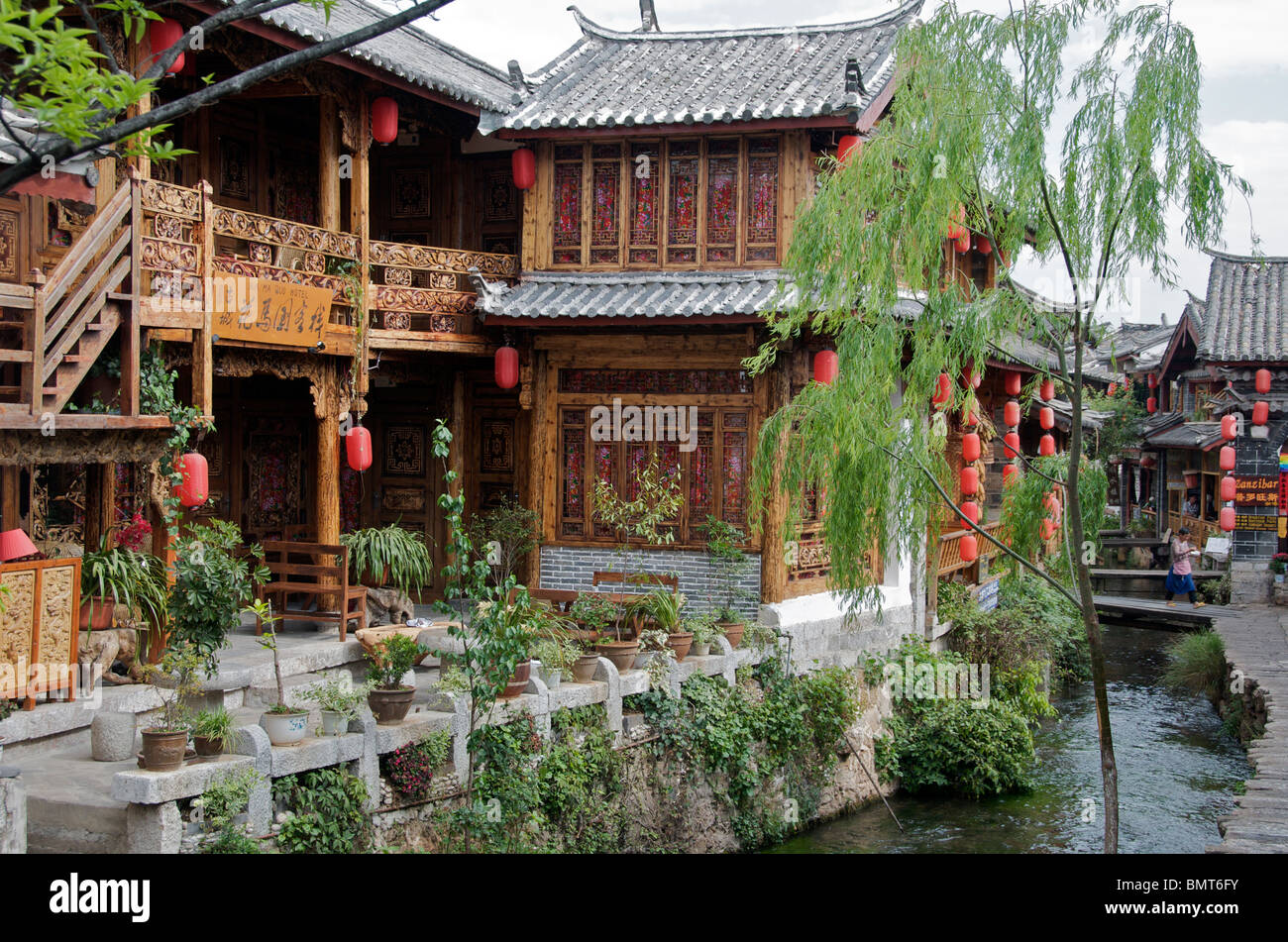 Hua Ma Quo Hotel Lijiang Old Town Yunnan China Stock Photo