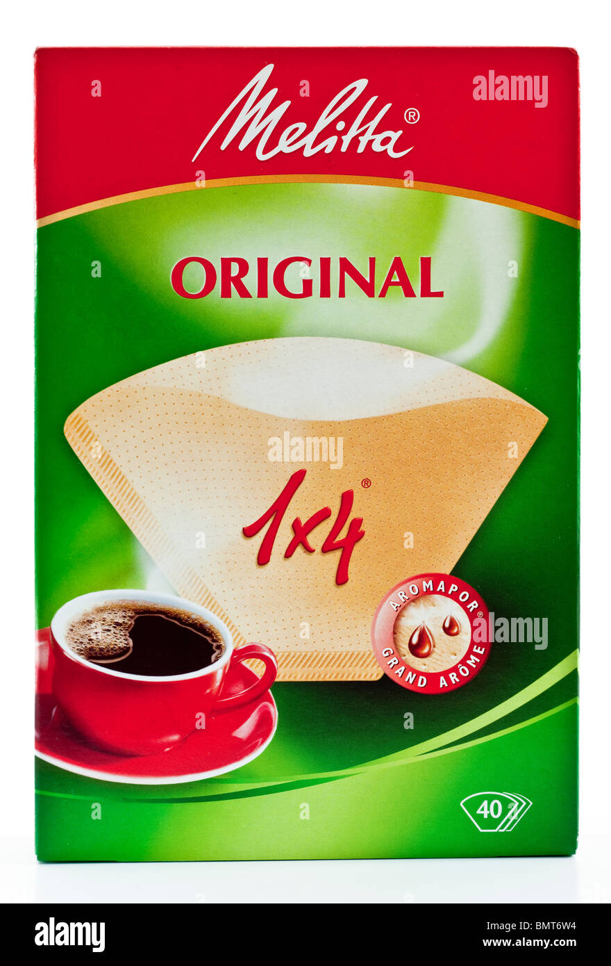 Box of 40 Melitta original coffee paper filters Stock Photo Alamy