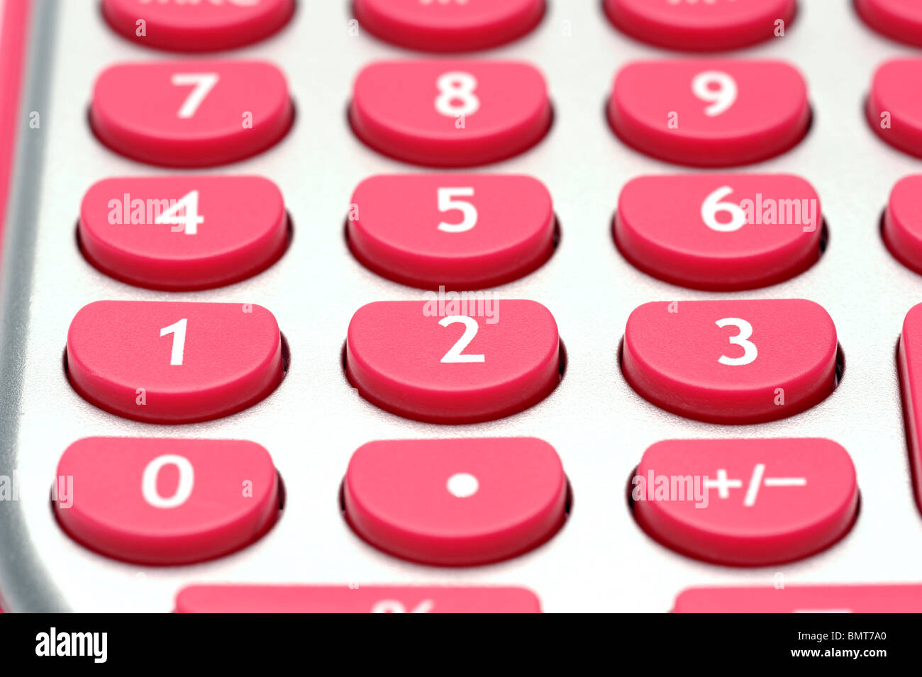 Pink calculator buttons Stock Photo