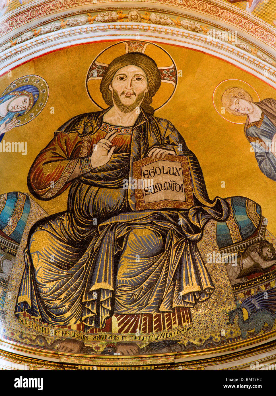 Jesus Christ - Pantocrator from Pisa cathedral Stock Photo