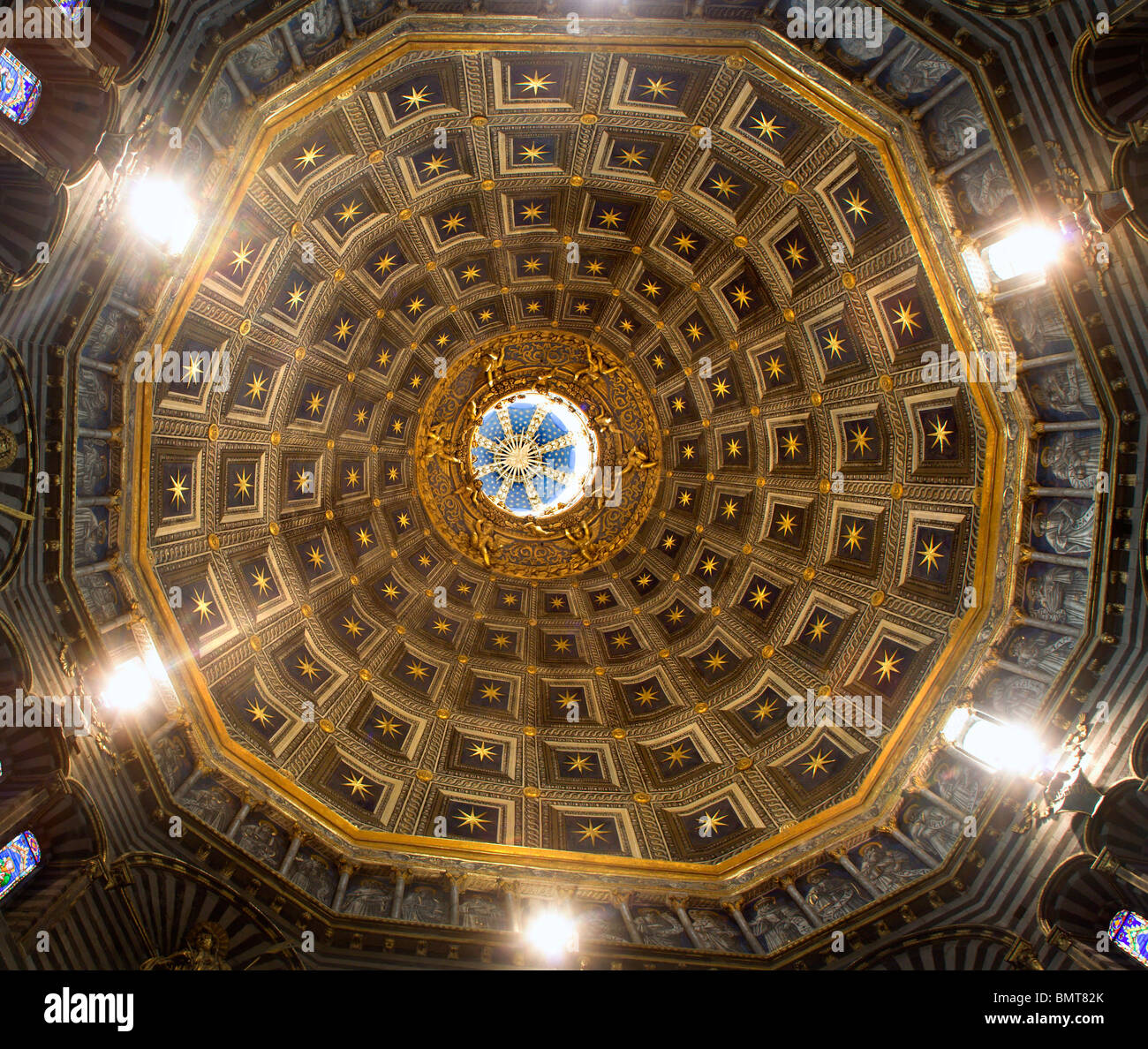 Siena - cupola of cathedral Santa Maria Assunta - interior Stock Photo