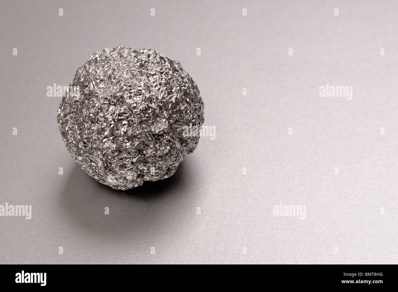 Ball of tin foil Stock Photo