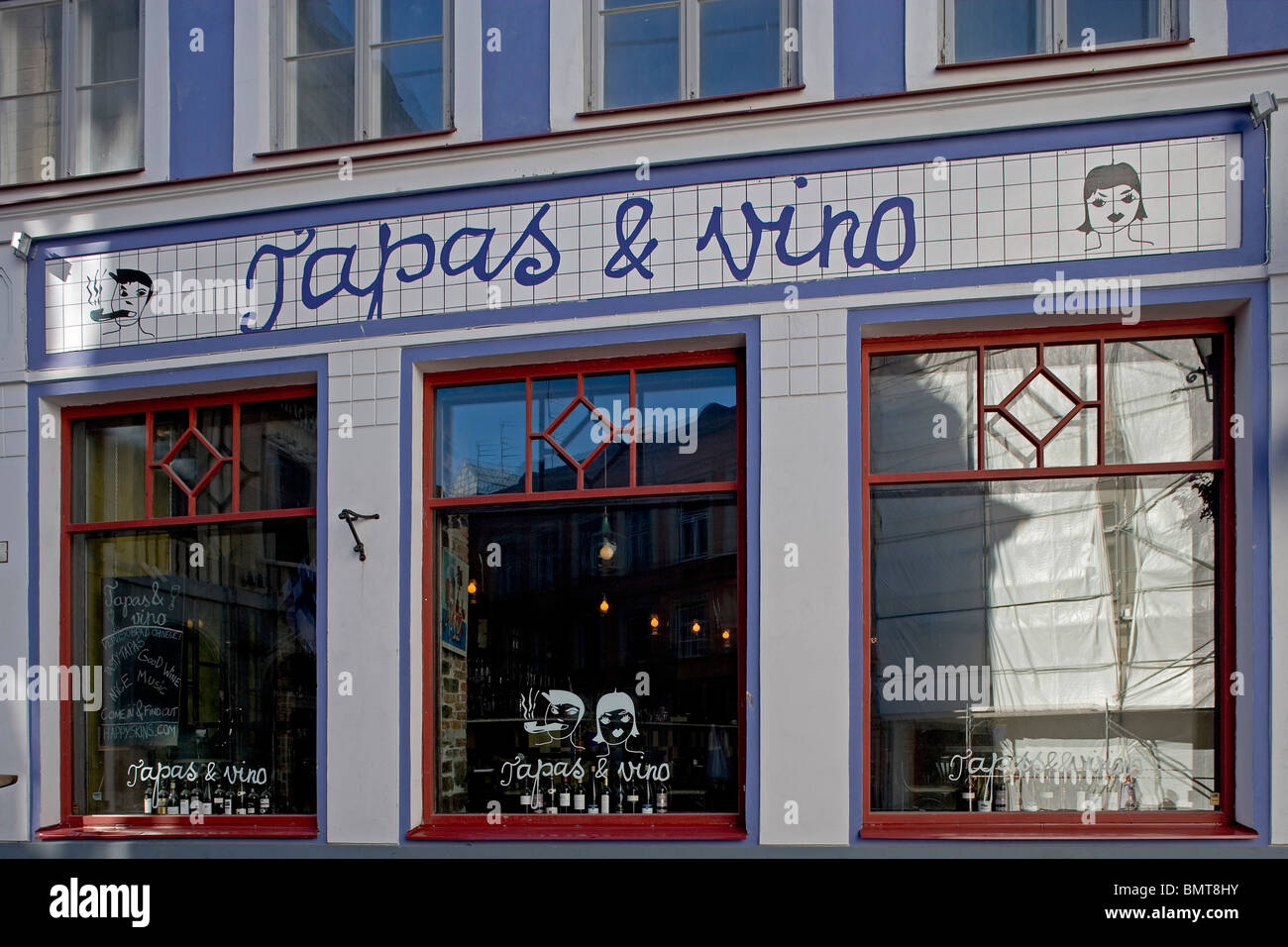 Estonia,Tallinn,Tapas & vino Stock Photo