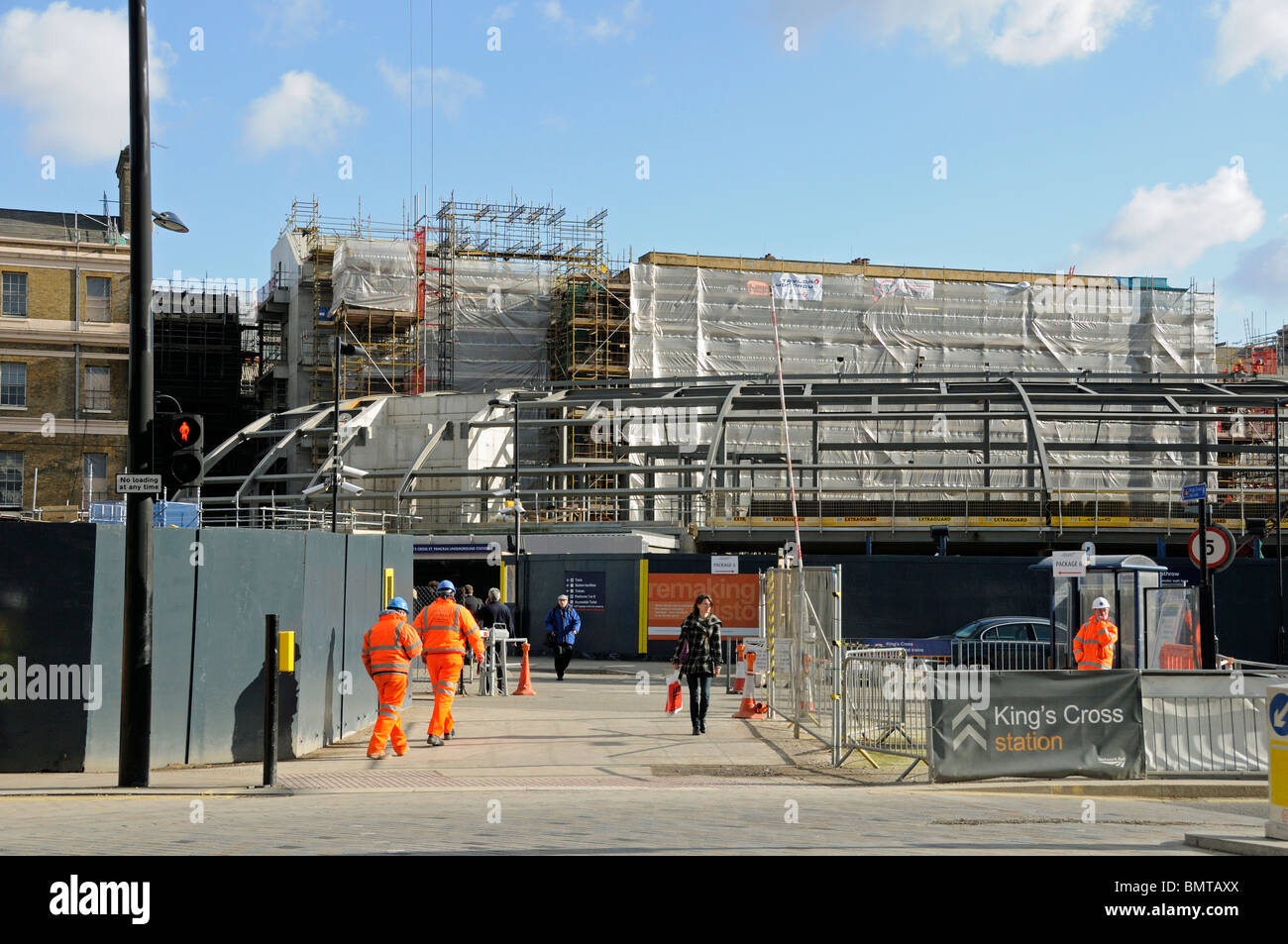 Construction work in progress at Kings Cross Station Stock Photo