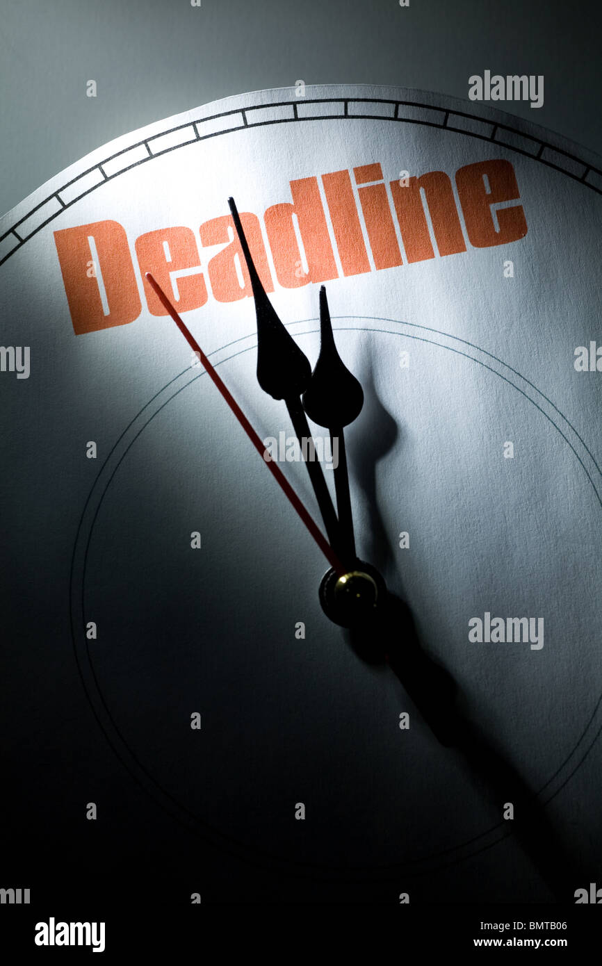 clock face, concept of deadline Stock Photo
