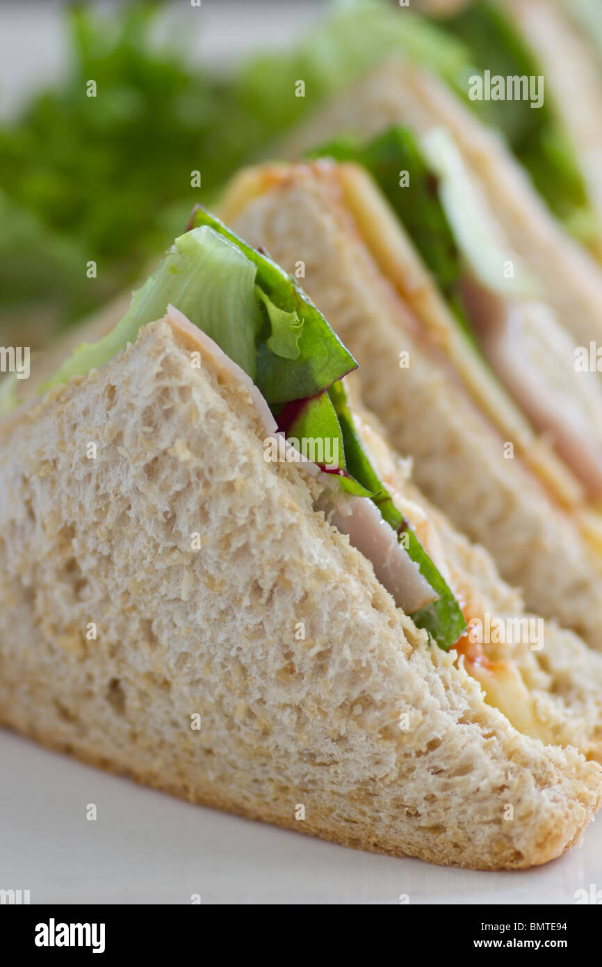 ham salad wholemeal sandwiches Stock Photo Alamy