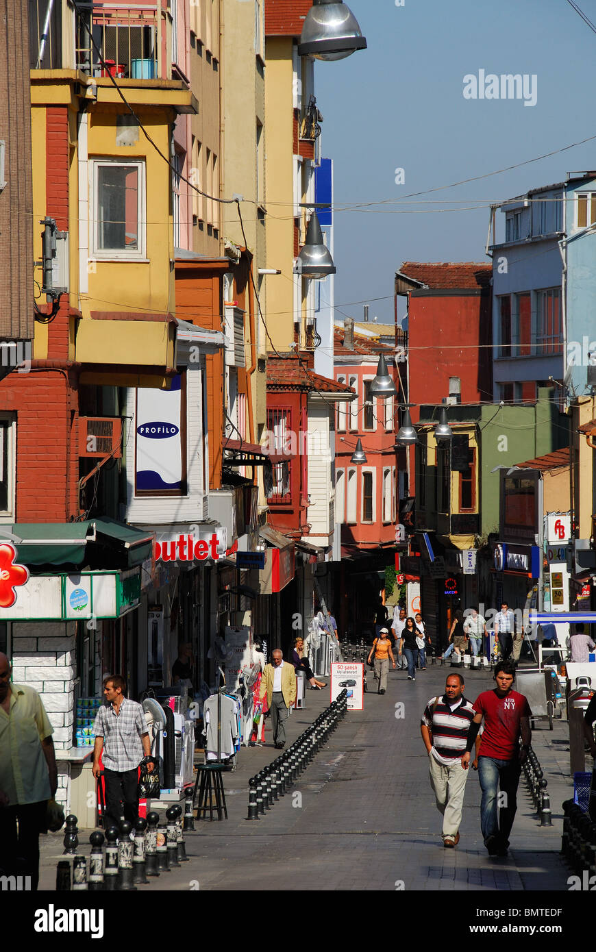 ISTANBUL, TURKEY. A street in the Bosphorus suburb of Kadikoy. 2009 Stock Photo
