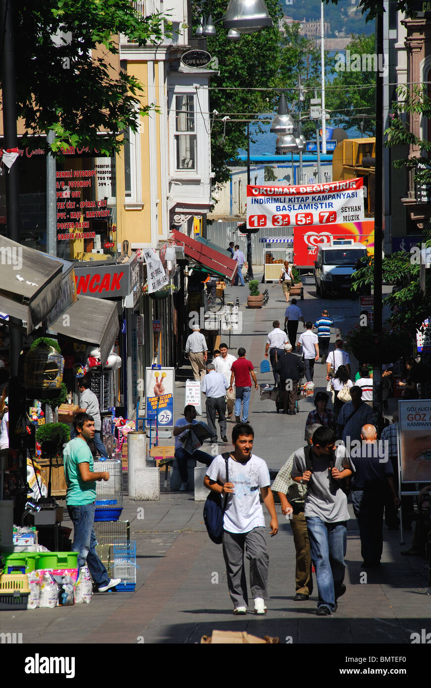 ISTANBUL, TURKEY. A busy street scene in Kadikoy on the Asian shore of the Bosphorus. 2009. Stock Photo
