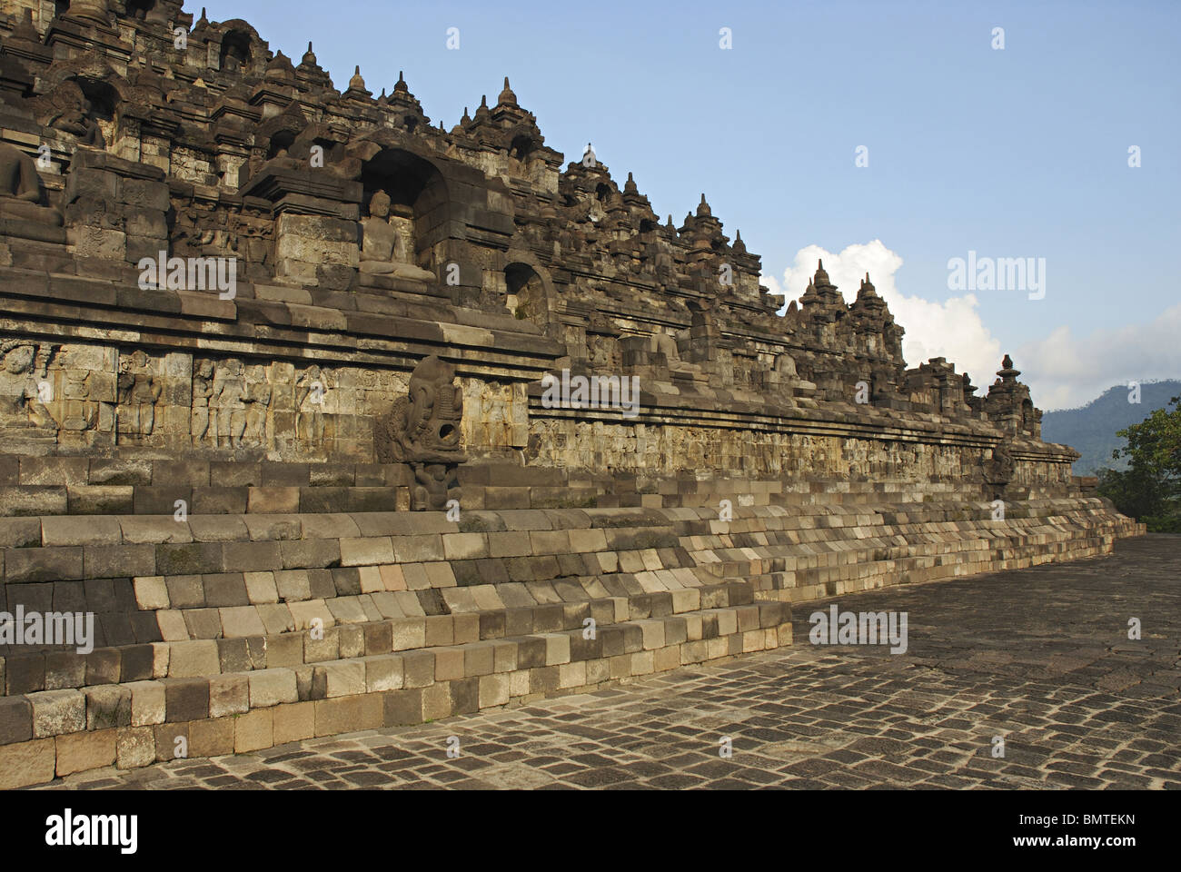 Indonesia-Java-Borobudur, general-View from North-West Stock Photo - Alamy