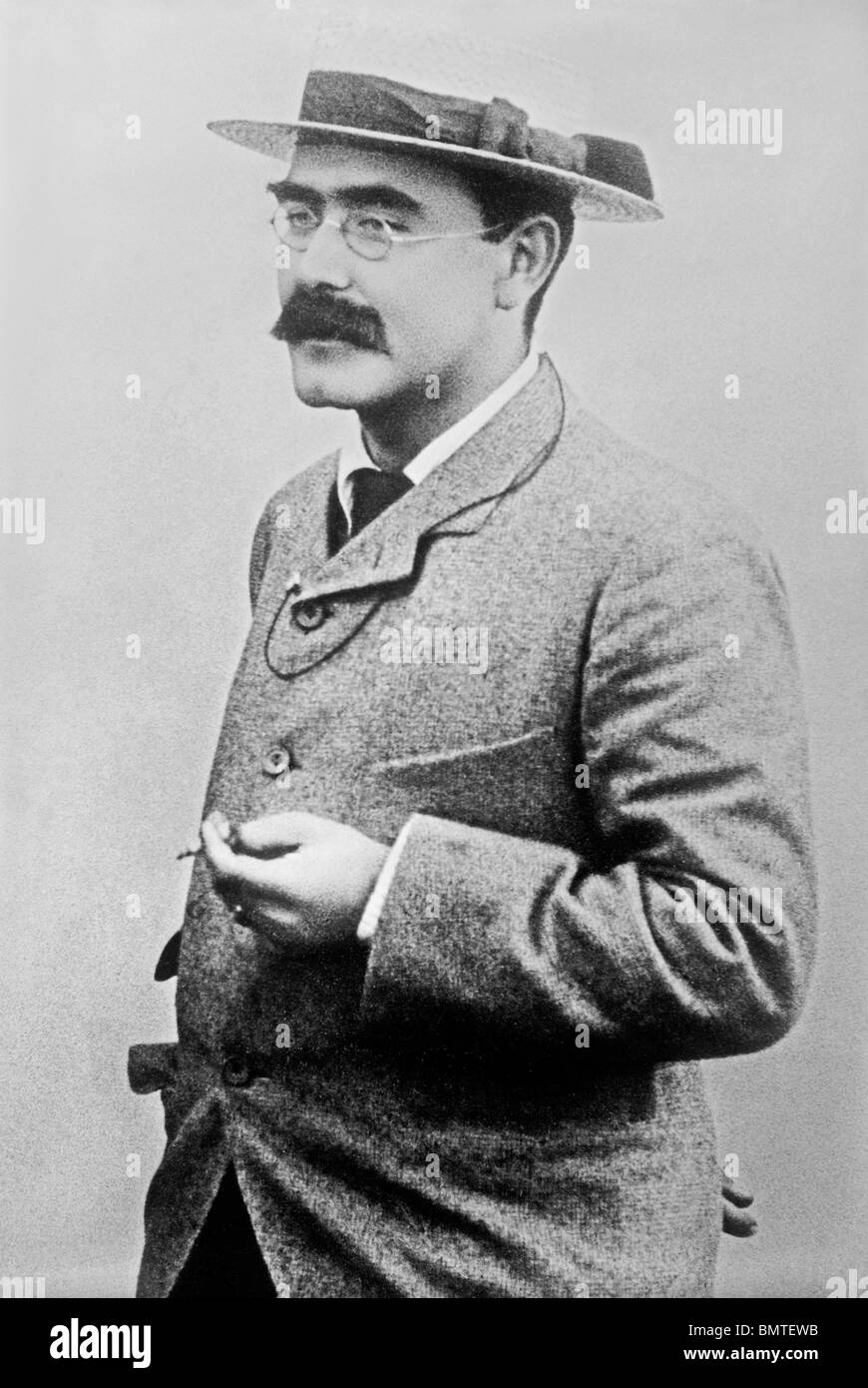 Undated photo of British author and poet Rudyard Kipling (1865 - 1936) - winner of the Nobel Prize in Literature in 1907. Stock Photo