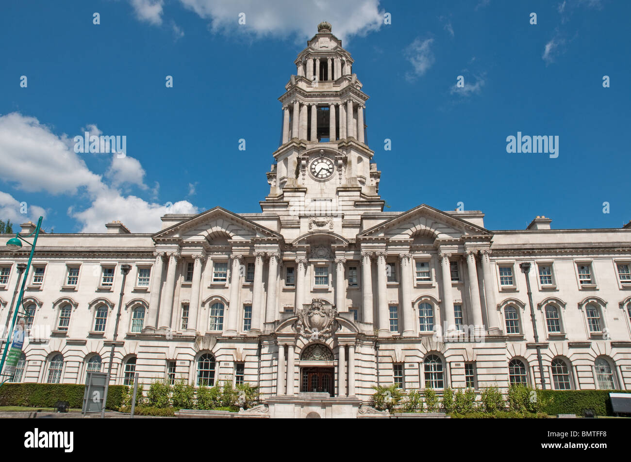 Stockport Town Hall,Wellington Road South,Stockport,Greater Manchester,UK.By the architect Sir Alfred Brumwell. Stock Photo