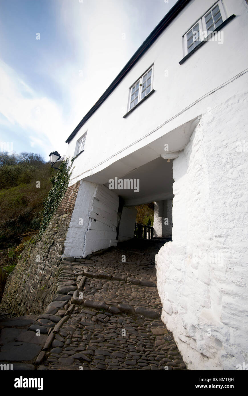Clovelly Devon UK Street Houses Stock Photo Alamy
