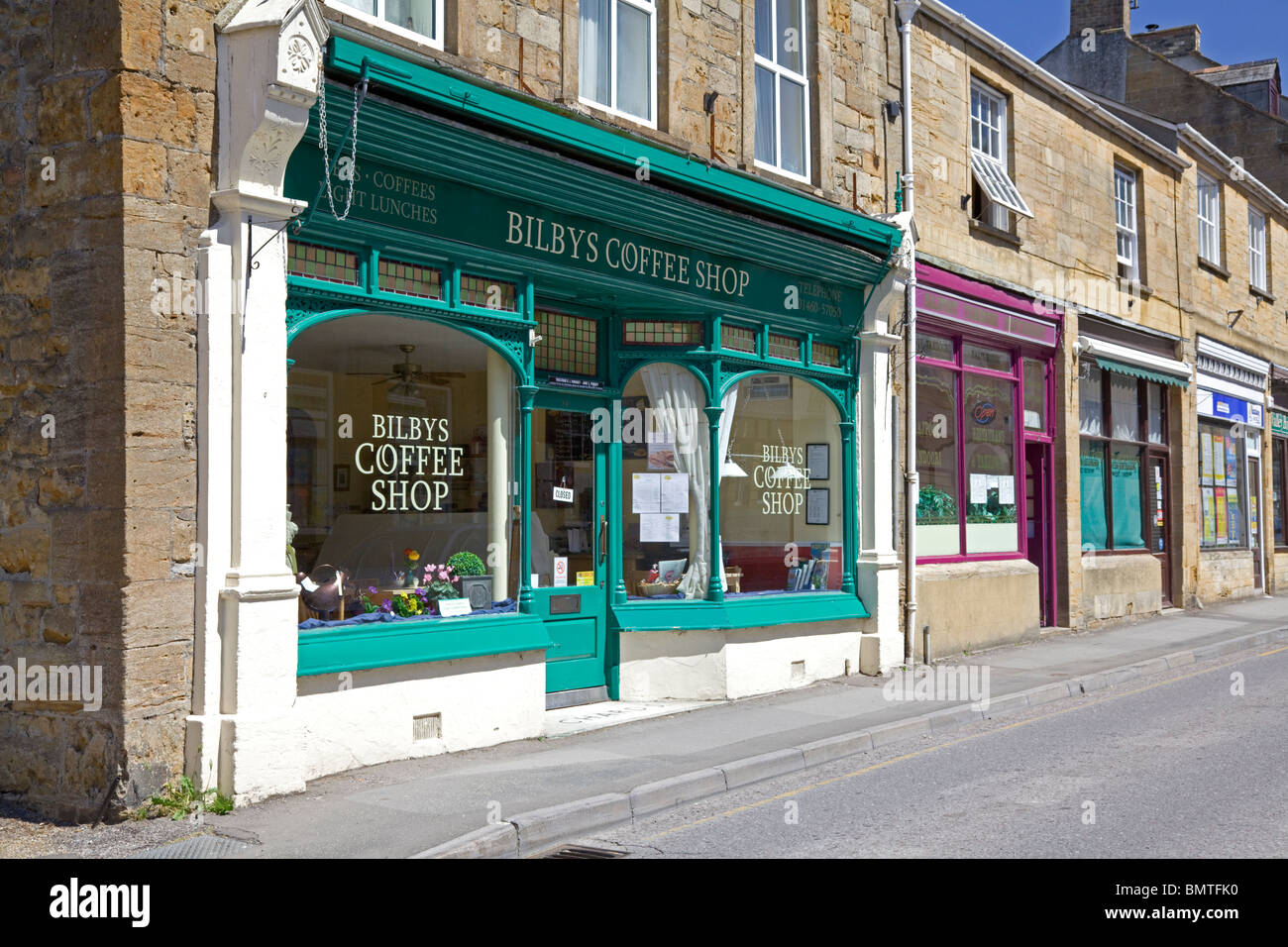 Coffee shop in the centre of Ilminster, Somerset Stock Photo