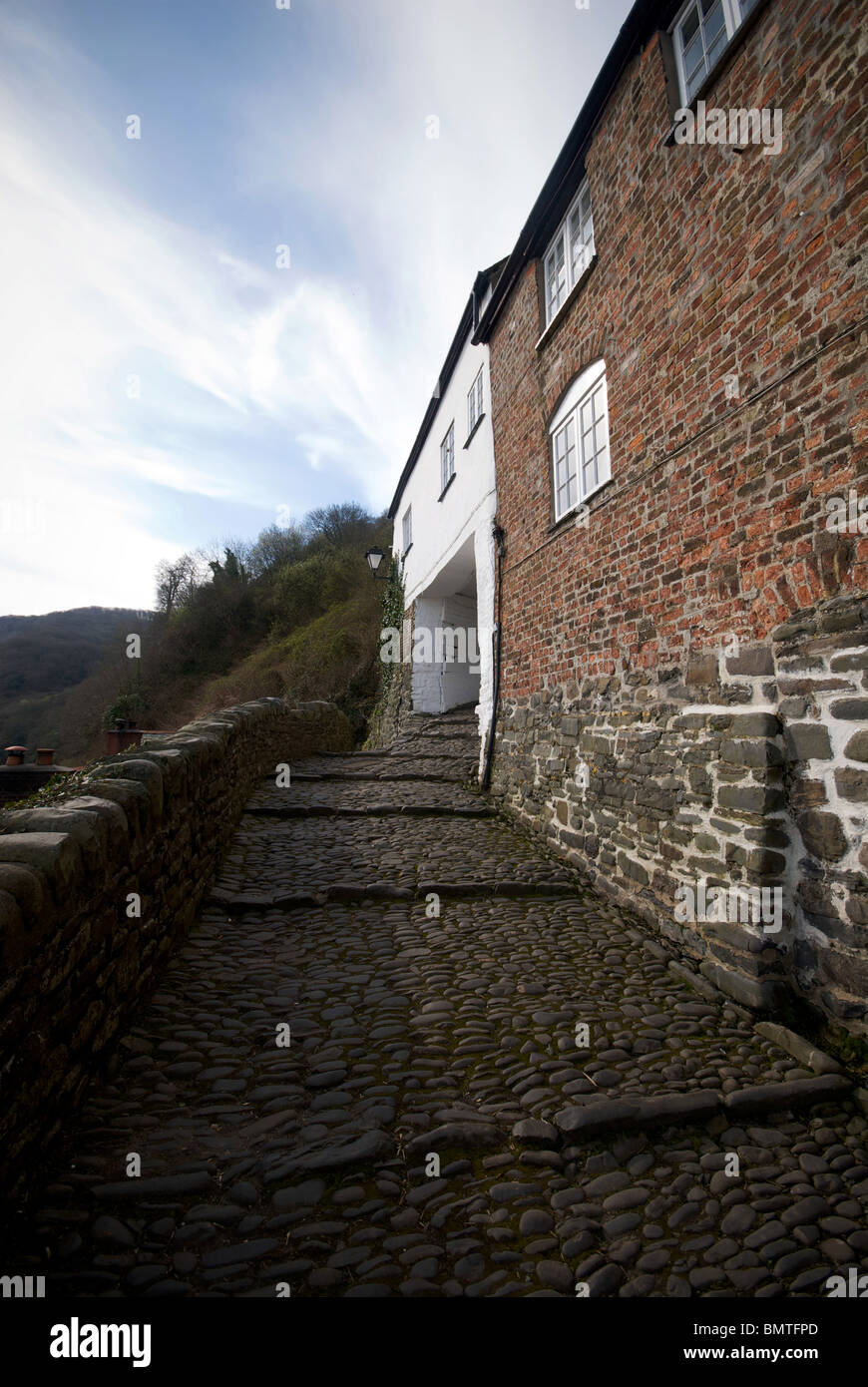 Clovelly Devon UK Street Houses Stock Photo Alamy