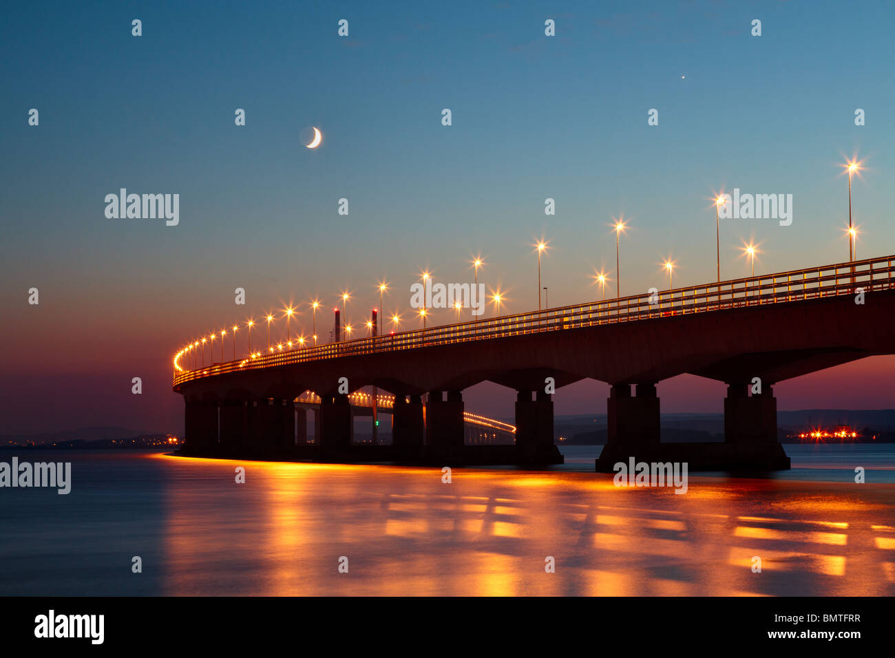 The Second Severn Crossing at twilight Stock Photo