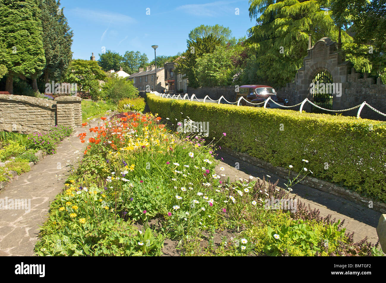 Corporation gardens,Waddington,Lancashire Stock Photo