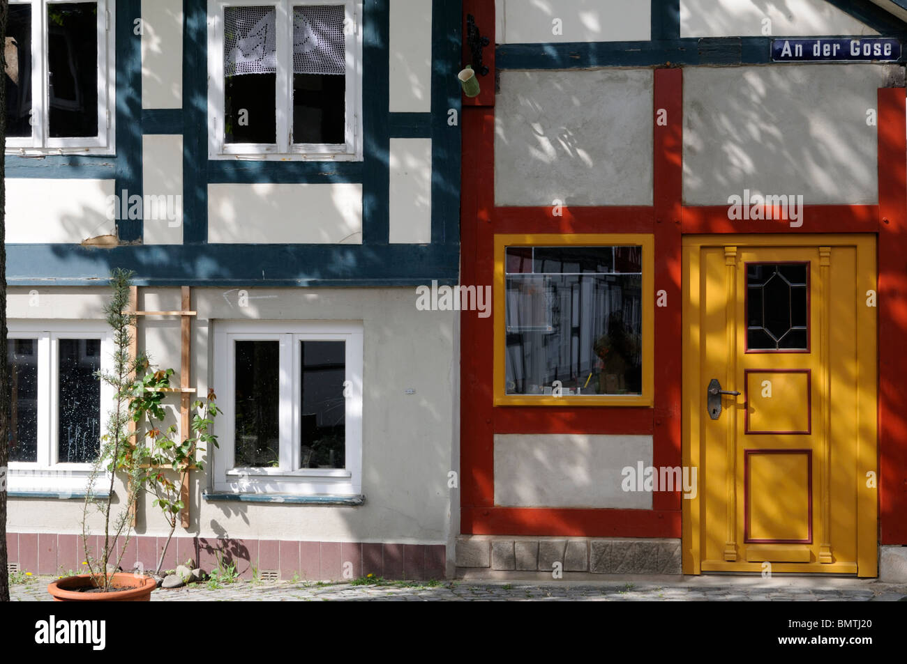 Fachwerkhaus in Goslar, Niedersachsen, Deutschland. - Half-timbered house in Goslar, Lower Saxony, Germany. Stock Photo