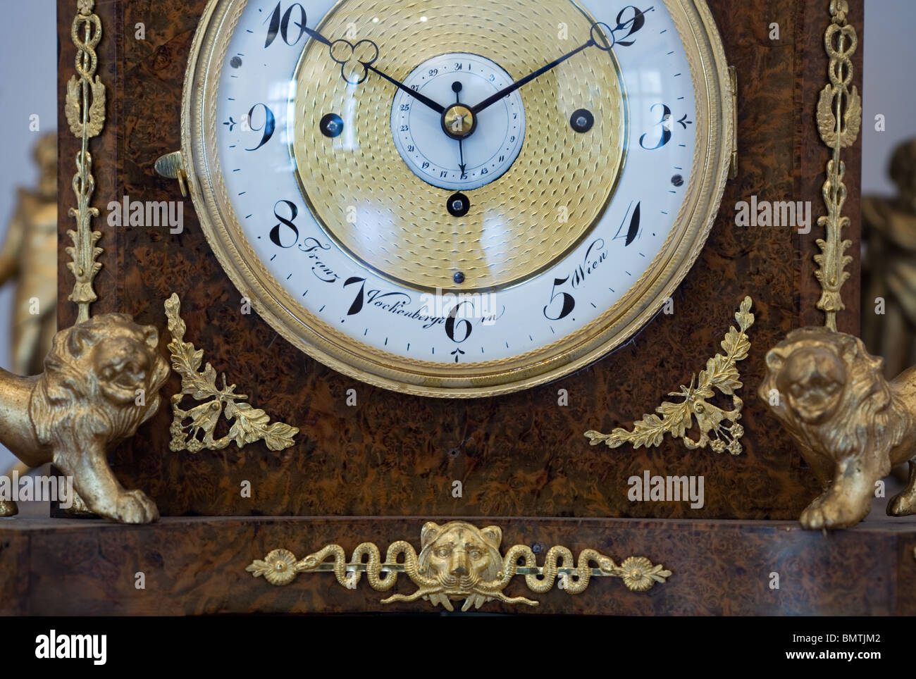 Vintage Table or Mantel Clock Stock Photo