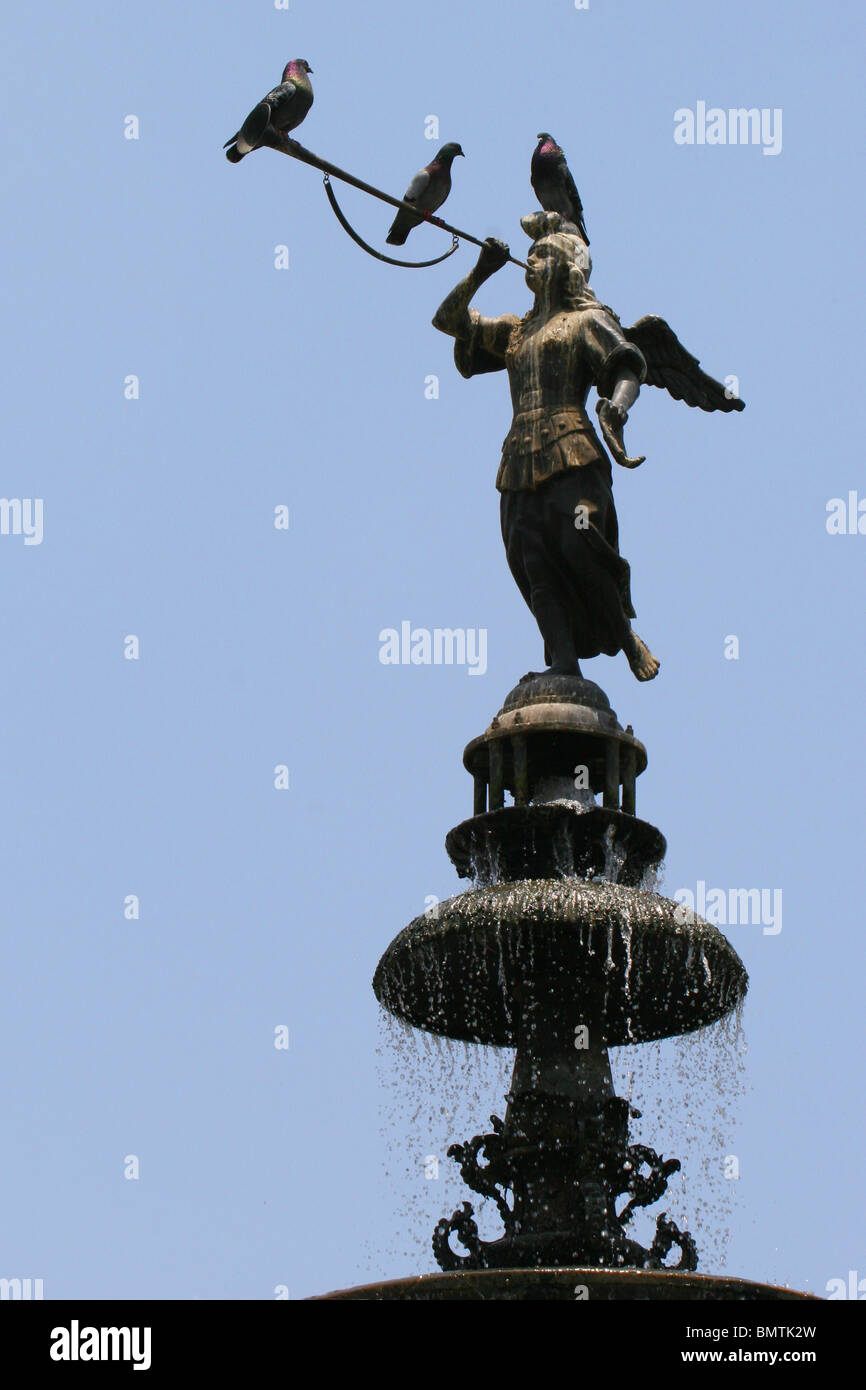 Fuente agua water fountain, Plaza Mayor, Lima, Peru, South America. Stock Photo