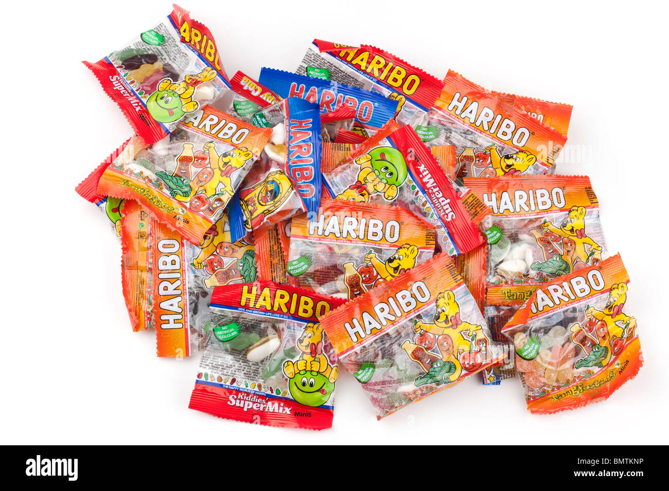 30 mini sized bags of Haribo sweets Stock Photo - Alamy