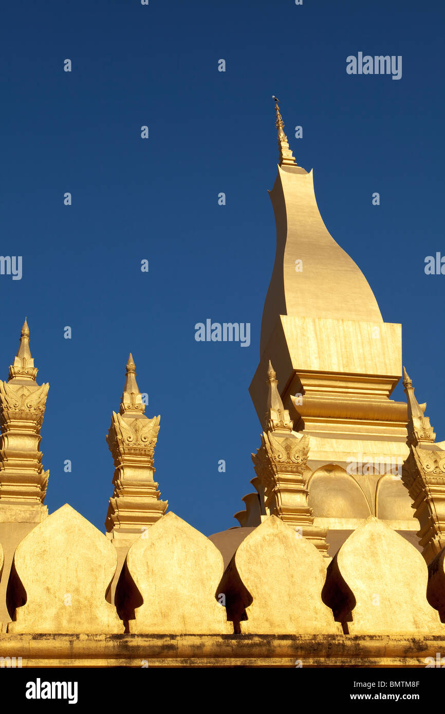 Pha That Luang (Pha Tat Luang), Vientiane, Laos Stock Photo